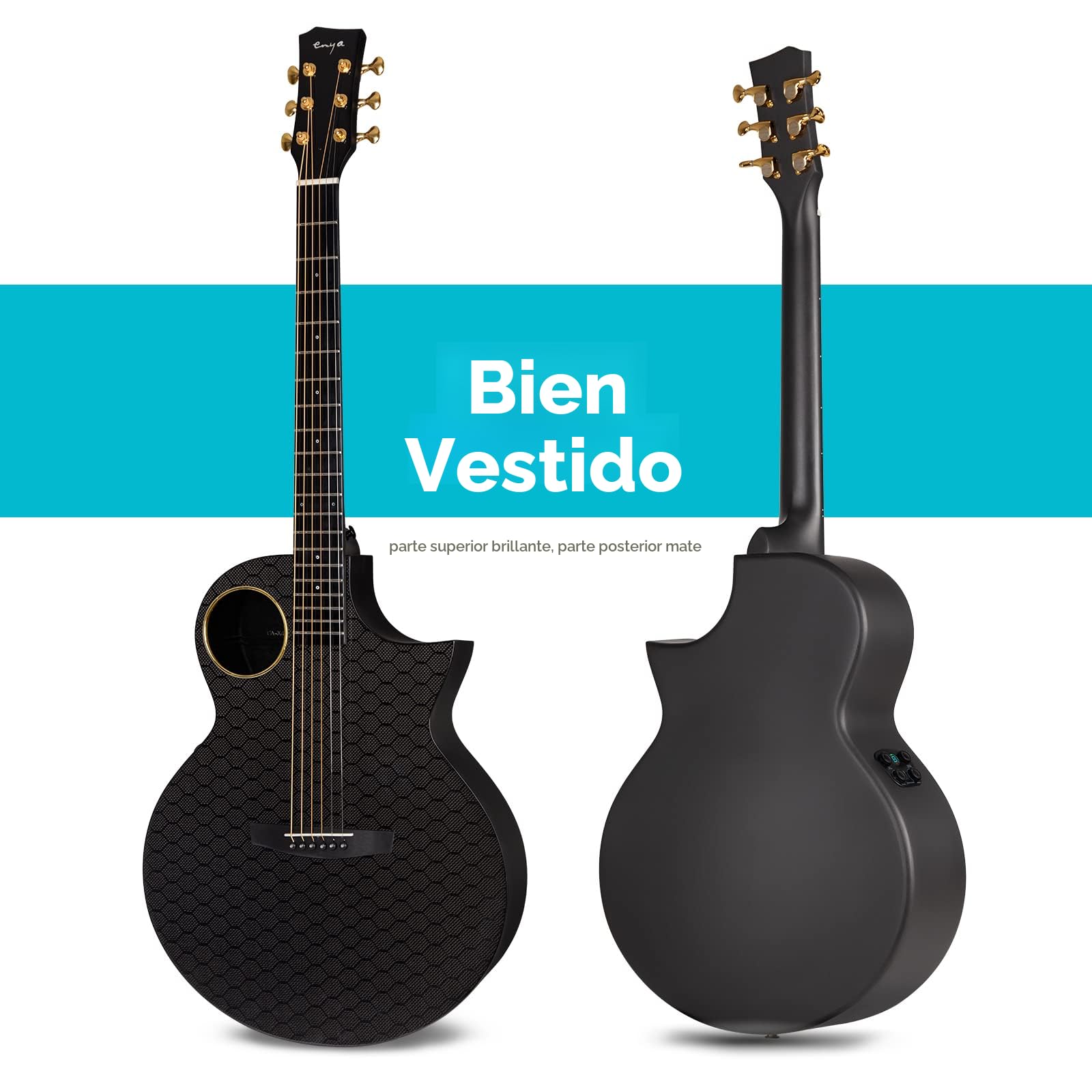 Amazon.com: Enya X4 PRO Guitarra Acústica Eléctrica de Fibra de